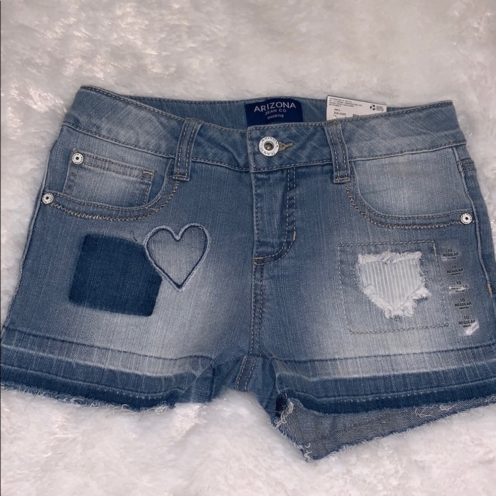 NWT Arizona denim shorts with patch work size 10